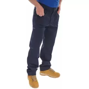 Image of Action work trousers navy 34S - Navy Blue - Navy Blue - Click