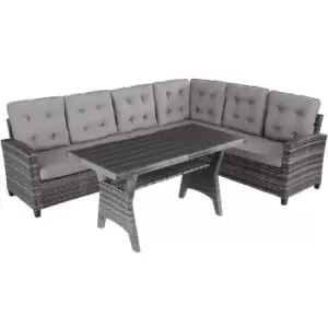 Image of Tectake Garden Rattan Furniture Set Catania - Grey