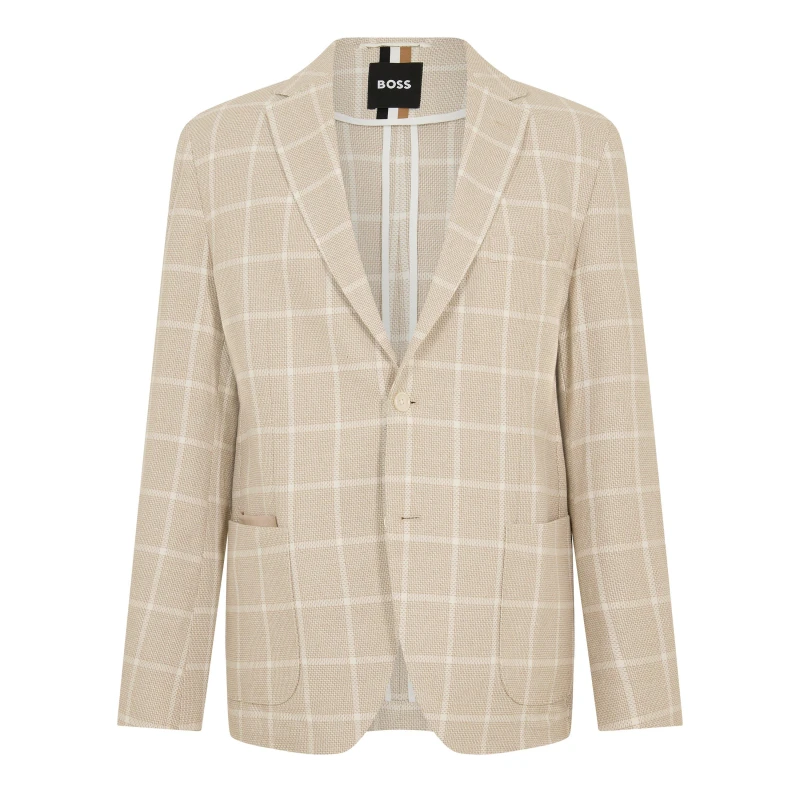 Image of Boss Mens C-Jaye-Elbow Blazer Open White male 36 (46)