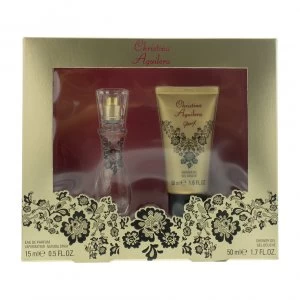 Image of C. Aguilera Glam X Edp 15ml - Shower Gel 50Ml