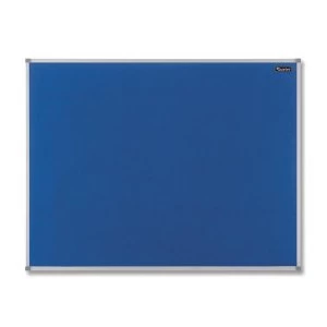 Image of Nobo Basic 1800 x 1200mm Noticeboard with Blue Felt Surface and Aluminium Trim