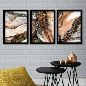 Image of 3SC23 Multicolor Decorative Framed Painting (3 Pieces)