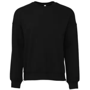Image of Bella + Canvas Adults Unisex Drop Shoulder Sweatshirt (M) (DTG Black)
