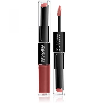 Image of LOreal Paris Infallible 24H Long-Lasting Lipstick and Lip Gloss 2 in 1 Shade 802 - Forever Francaise 6ml