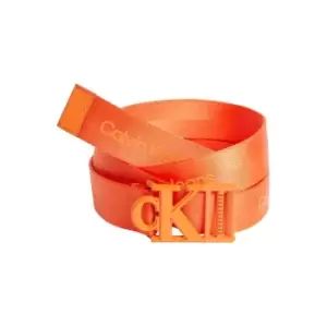 Image of Calvin Klein Jeans Monogram Logo Webbing Belt 35MM - Orange