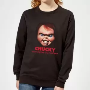 Image of Chucky Friends Till The End Womens Sweatshirt - Black - M