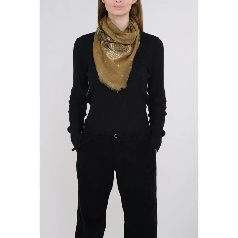 Image of Le Temps des cerises Woman Foulard Le Temps des cerises Bandana Bleu Female TU