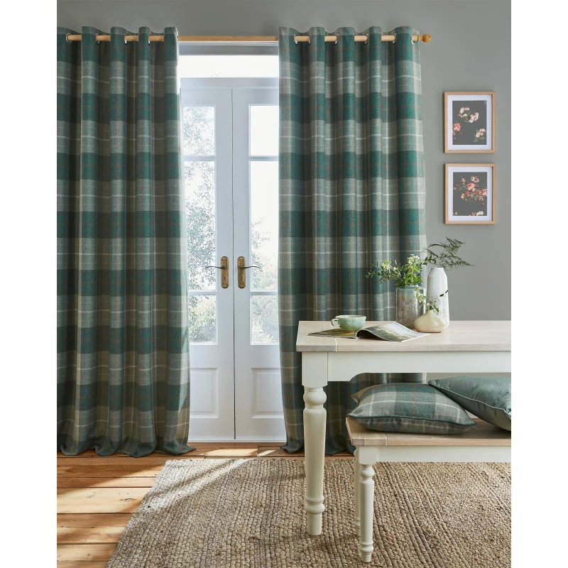 Image of Laura Ashley LA Alfriston Curtains Sage unisex 64X90 inch
