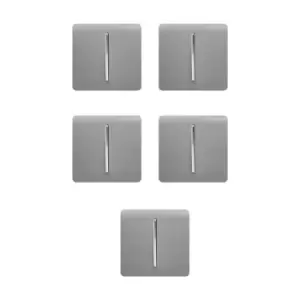 Image of Trendi 1G 2W 10 Amp Switch, 5 Pack - Light Grey