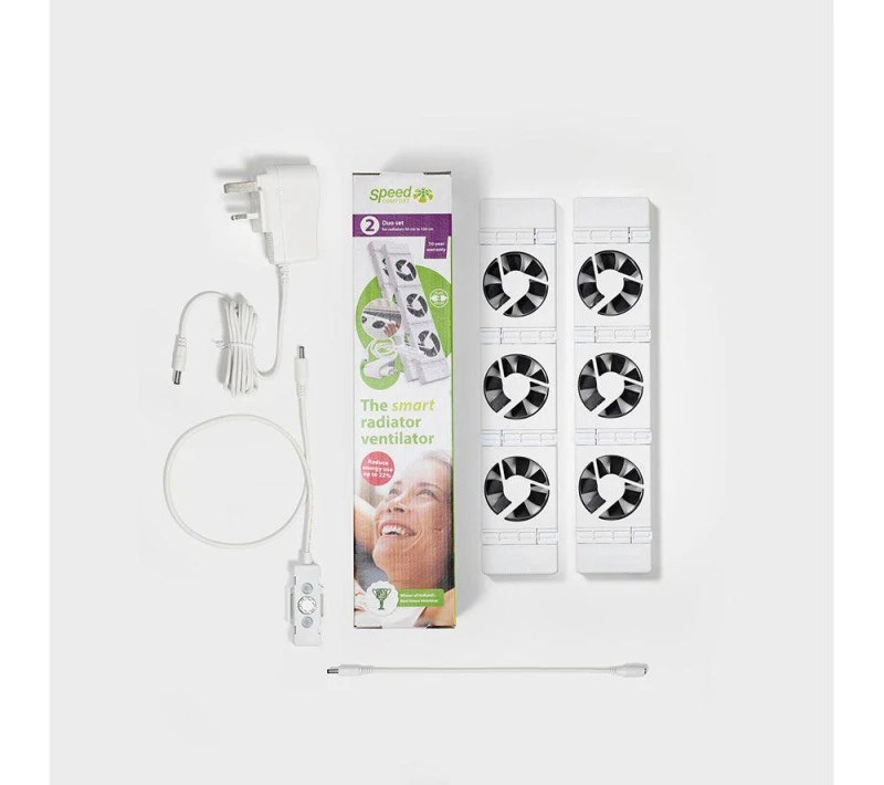 Image of SPEEDCOMFORT Duoset Smart Radiator Fan - White 8719324414692