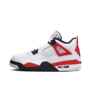 Image of Jordan Air Jordan 4 Retro Gs, White/fire Red-black-neutral Grey