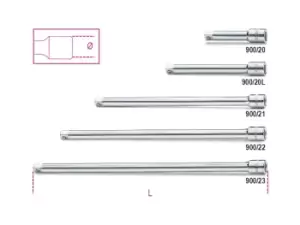 Image of Beta Tools 900/20L 1/4" Square Drive Extension Bar 100mm 009000819