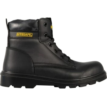 Image of Black Trucker Safety Boots - Size 6 - Sitesafe