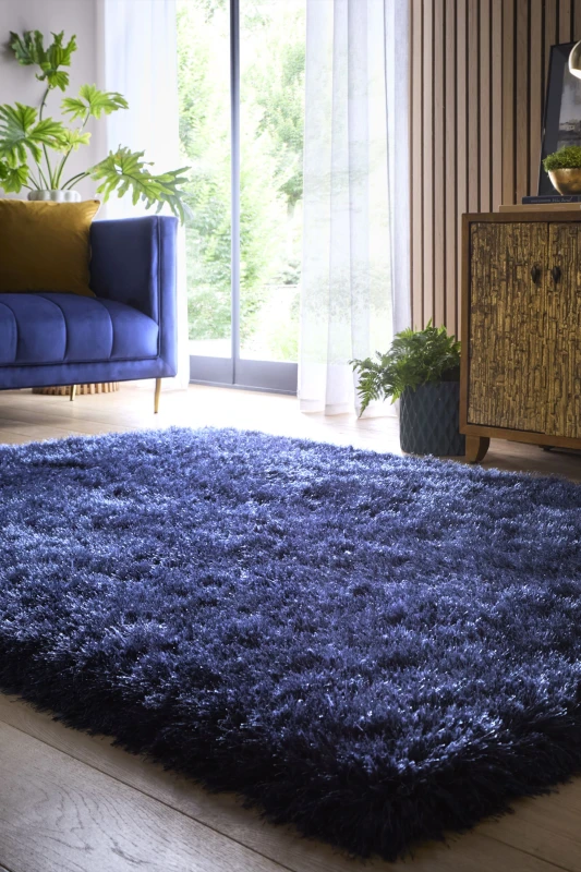 Image of Origin 'Extravagance' Rug in Navy Size: 160cm x 230cm Navy Unisex 160cm x 230 cm