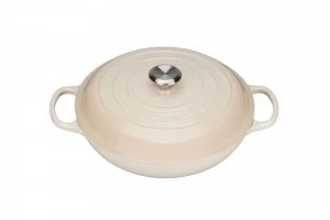 Image of Le Creuset Signature Cast Iron Shallow Casserole 30cm Almond