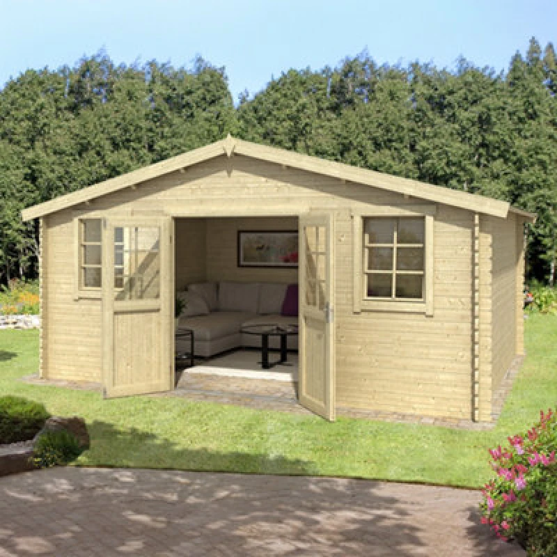 Image of Lasita Maja Lasita Osland Udo 300 - 4.8M X 3M - Traditional Style Log Cabin Summer House