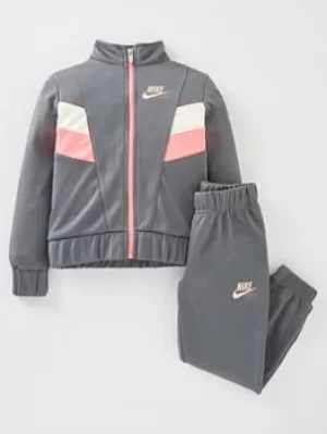 Image of Nike Younger Girl Sportswear Heritage Jacket And Joggers 2 Piece Set