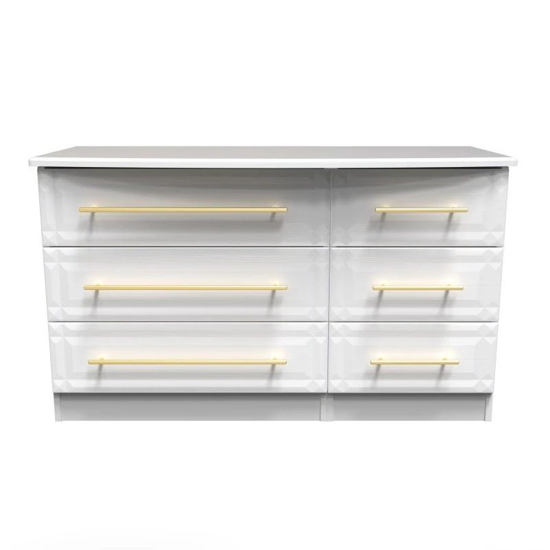 Image of Norfolk 6 Drawer Dresser Unit In White Ash (Ready Assembled)