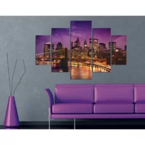 Image of ST017 Multicolor Decorative MDF Painting (5 Pieces)