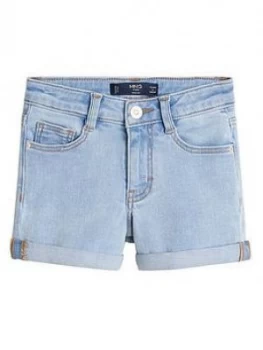 Image of Mango Girls Denim Shorts - Light Blue
