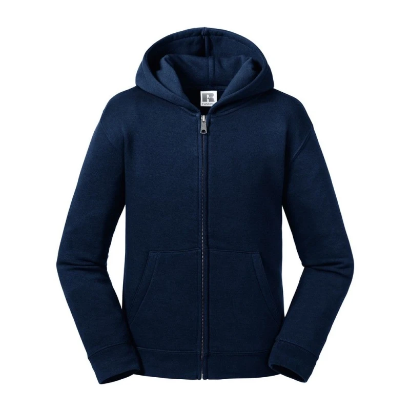 Image of Russell Authentic Zip Hooded Sweatshirt in Navy Size: 3-4 Years Navy Unisex 3-4 Years