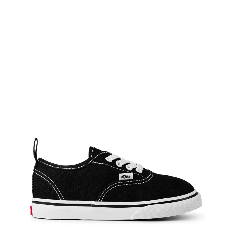 Image of Vans Authentic Elastic Lace Shoes Infants Black/White male C3 (18)