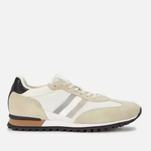 Image of BOSS Mens Parkour Runn Stripe Trainers - Open White - UK 9