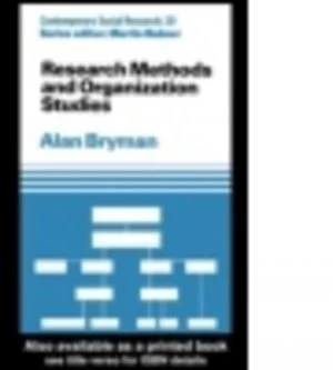 Image of Research Methods and Organization Studies by Alan Bryman Book