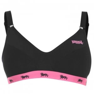 Image of Lonsdale Sports Bra Ladies - Black/Fluo Pink