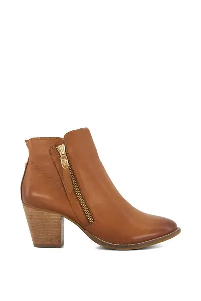 Image of Dune London 'Paicey' Leather Ankle Boots Tan
