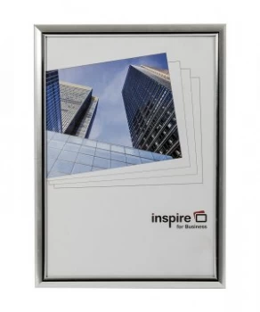 Image of Inspire For Business Certificate A4 Back Loader Silver Frame