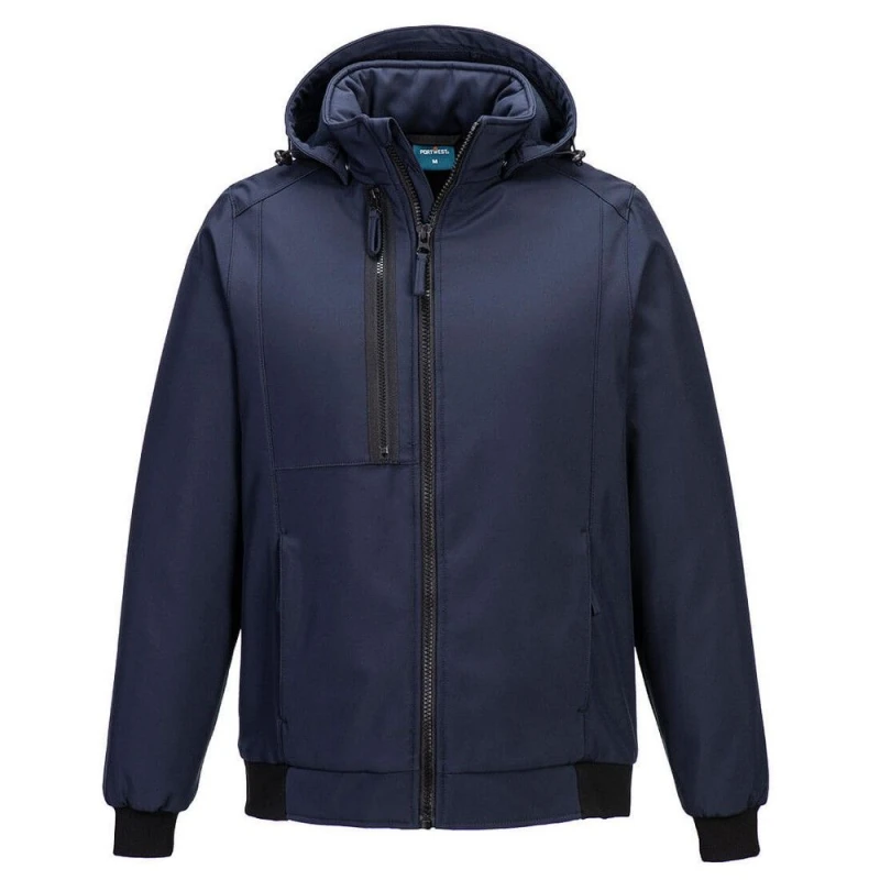 Image of Portwest Mens Padded 2 Layer Soft Shell Jacket in Dark Navy Size: XL Dark Navy Male XL