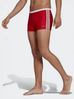 Image of adidas 3-stripes Swim Briefs, Red/White, Size XS, Men