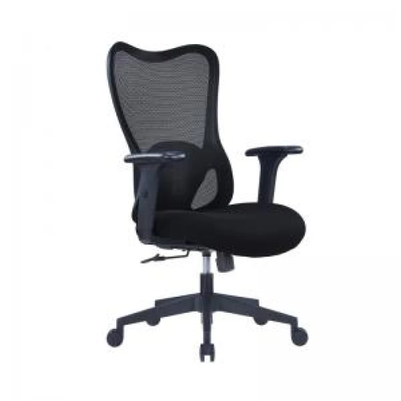 Image of High Back Mesh Chair with Adjustable Lumbar Support, Arms & NTDSBCMJ375BK