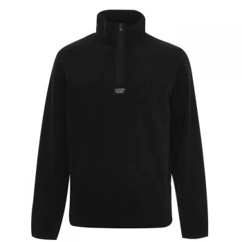 Image of Jack and Jones Zip Fleece Mens - Black