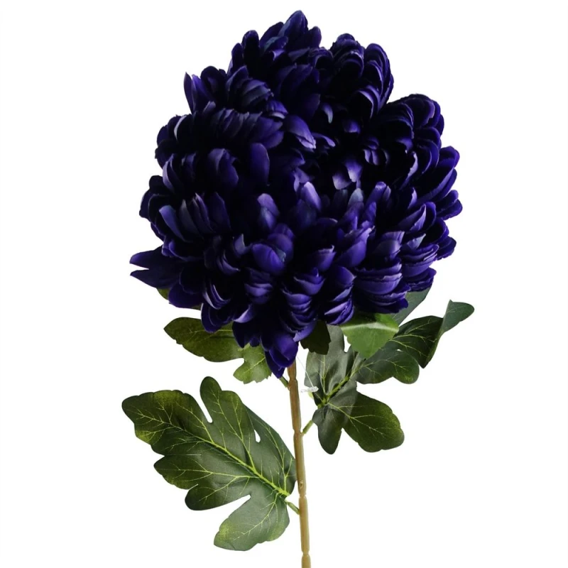 Image of Leaf 75cm Extra Large Reflex Chrysanthemum - Purple