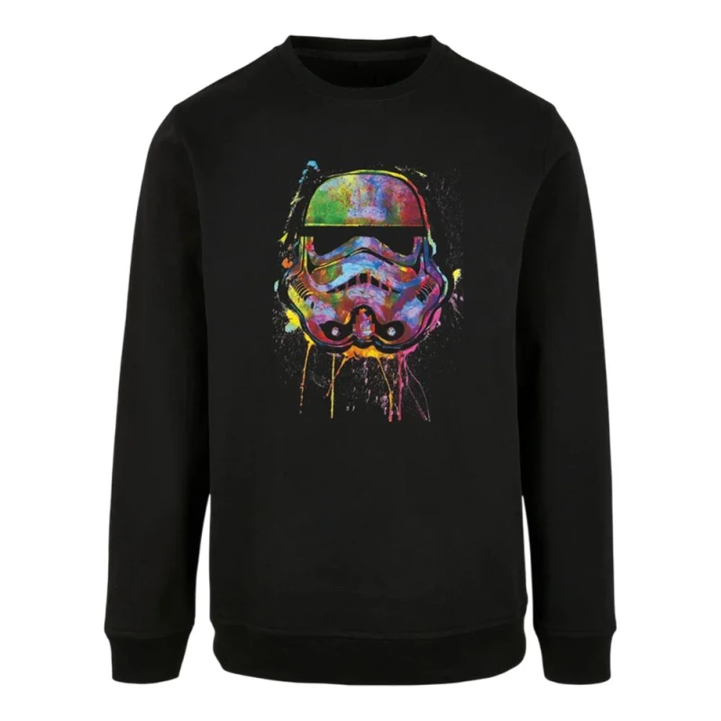 Image of Star Wars Star Wars Men Paint Splats Helmet Sweatshirt in Black Size: Small Black S Male 5063376504478