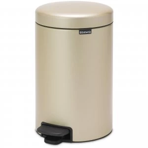 Image of Brabantia New Icon 12 Litre Pedal Bin - Champagne