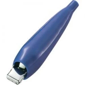 Image of Alligator clip Blue Max. clamping range 5mm Length 80 mm KSS