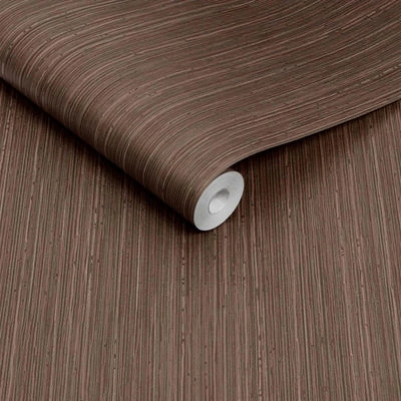 Image of Abigail Ahern Fibre Stripe Sable Wallpaper Wallpaper One size Brown 73456305000