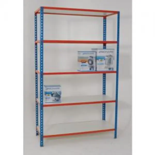 Image of ESE Direct Melamine Faced Boltless Shelving, 175kg UDL per shelf, 5 shelves, 2000H x 1200W x 400D mm 387053 Garage Shelving