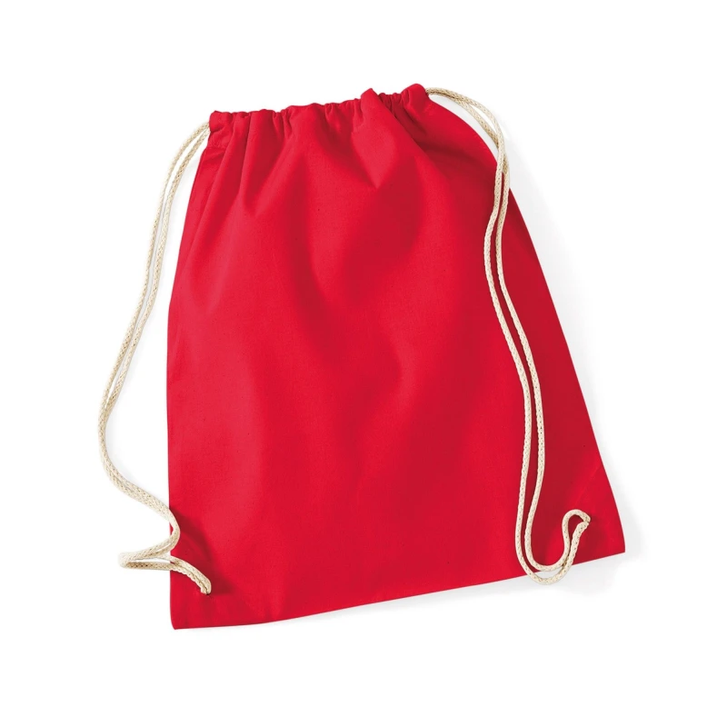 Image of Westford Mill Mens Drawstring Bag in Red Red Male