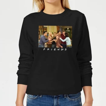 Image of Friends Cast Shot Womens Sweatshirt - Black - XL