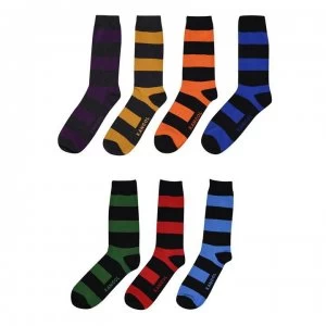 Image of Kangol Formal Socks 7 Pack - Bold Stripe