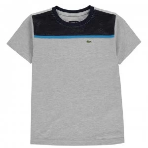 Image of Lacoste Tee - Grey/Blue