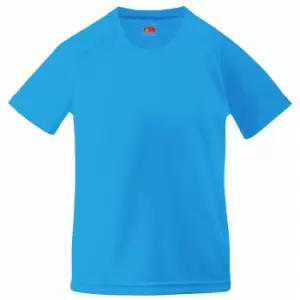Image of Fruit Of The Loom Childrens Unisex Performance Sportswear T-Shirt (3-4) (Azure Blue)
