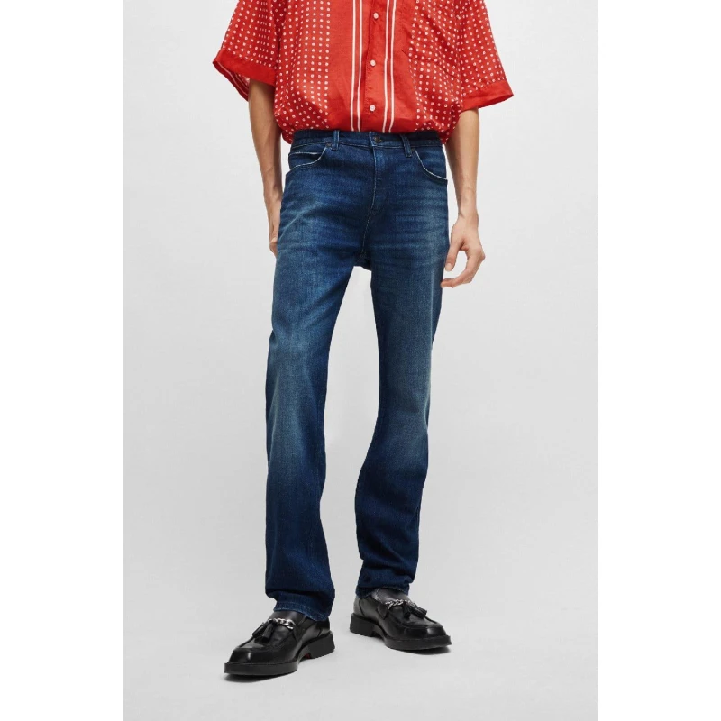 Image of Hugo 708 Slim-Fit Jeans Dark Blue male 36R