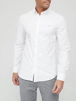Image of Farah Brewer Oxford Shirt - White