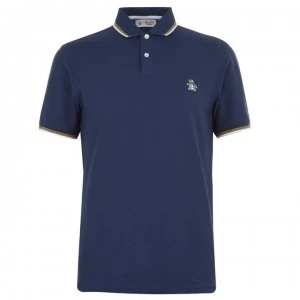 Image of Original Penguin Short Sleeve Tipped Polo - Sargasso Sea