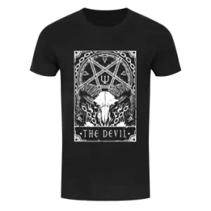 Image of Deadly Tarot Mens The Devil T Shirt (L) (Heather Black)